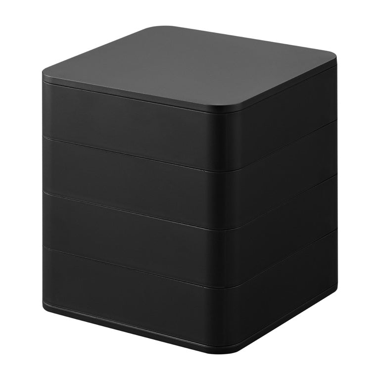 Yamazaki Tower Jewelry Organizer Square 4-Tier Black
